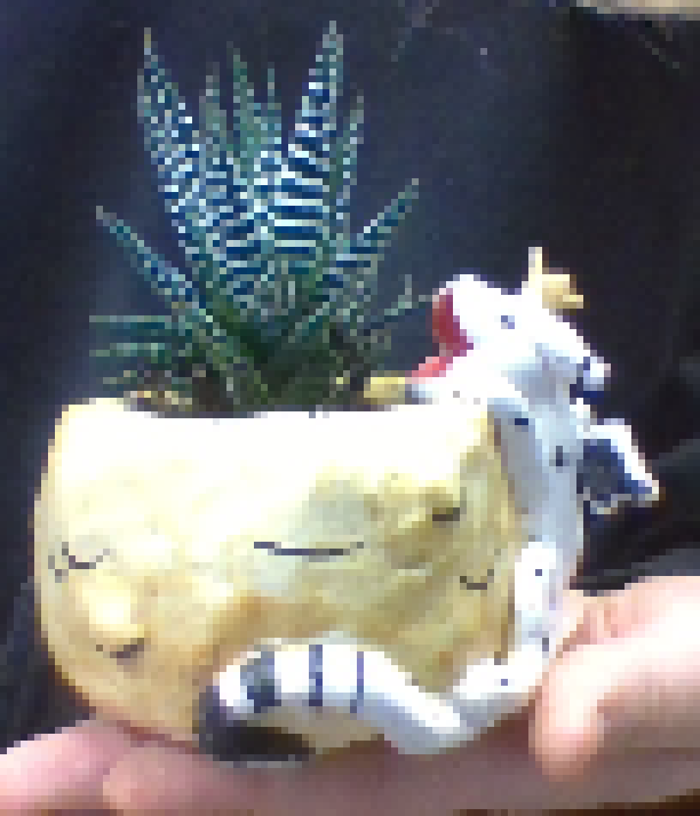 [d0698a] I also made this flower pot, his names lipstick muncher. also- you did not!