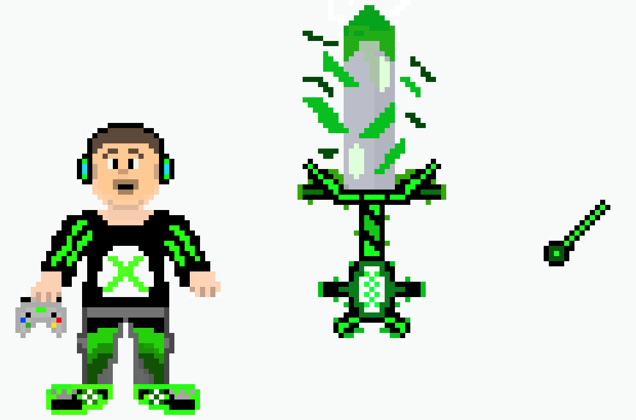gamer boy and his xbox weapons
