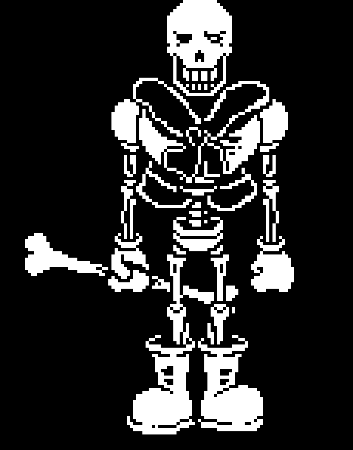 [4c313a] Revenge Papyrus: [runs at dust and raises bone then suddenly the bone sharpens]