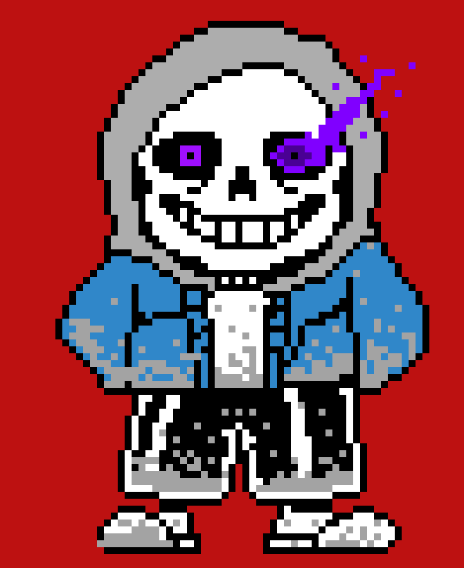 [b4abf5]  Dusttale Sans the Skeleton Battle Sprite Update.