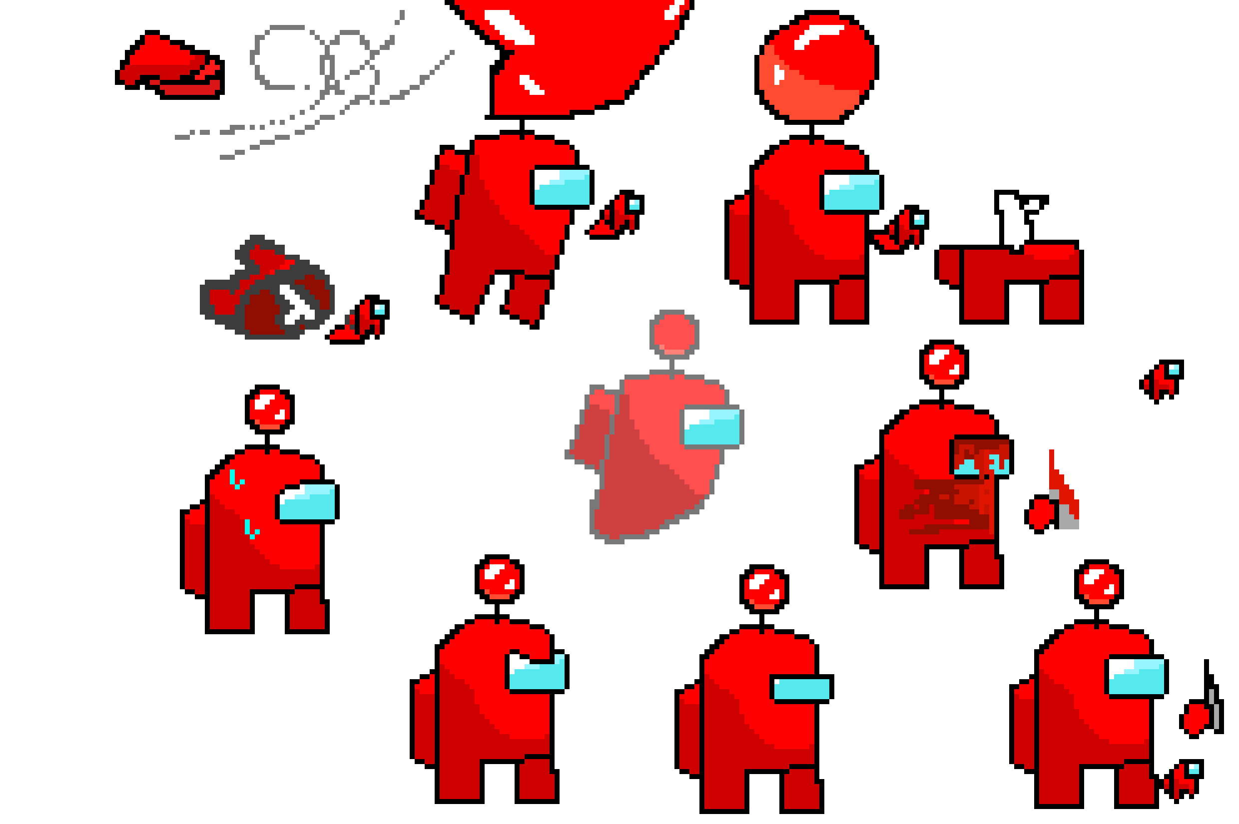 [3fcaee]  ( proggress ) also note if your making a among us sprite make the outline 2layers wide and use this hex code to get the right color 3D3C3C and also if your doing a sprite sheet make it even like the main sprite on the top right and the sprite sheet emotions to the far left of the sprite but over an all good job -Tom