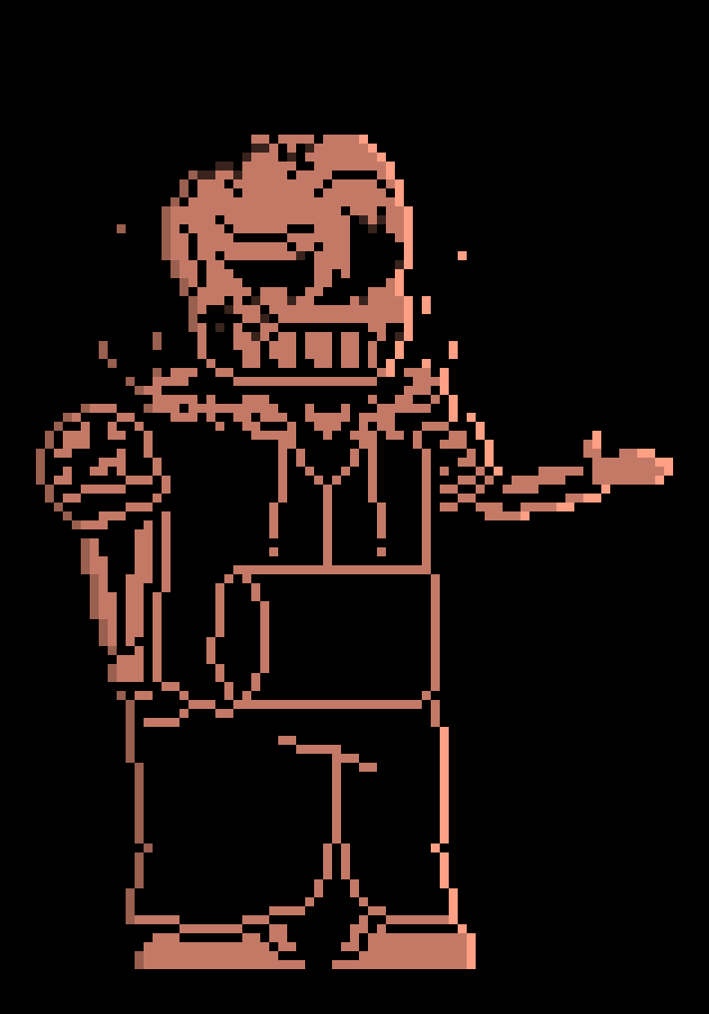 [2fbf6b] Hah no. Thats Regressus, EOD is a Universe Where all the sans coexist as brothers but their all different from their normal counterparts, they also have no papyrus and shift charas are adopted siblings. Two brothers are super powerful, when they both open their eyes the whole universe would just collapse, so they don't do it.