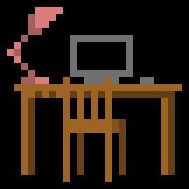 [6b7d56] computer desk