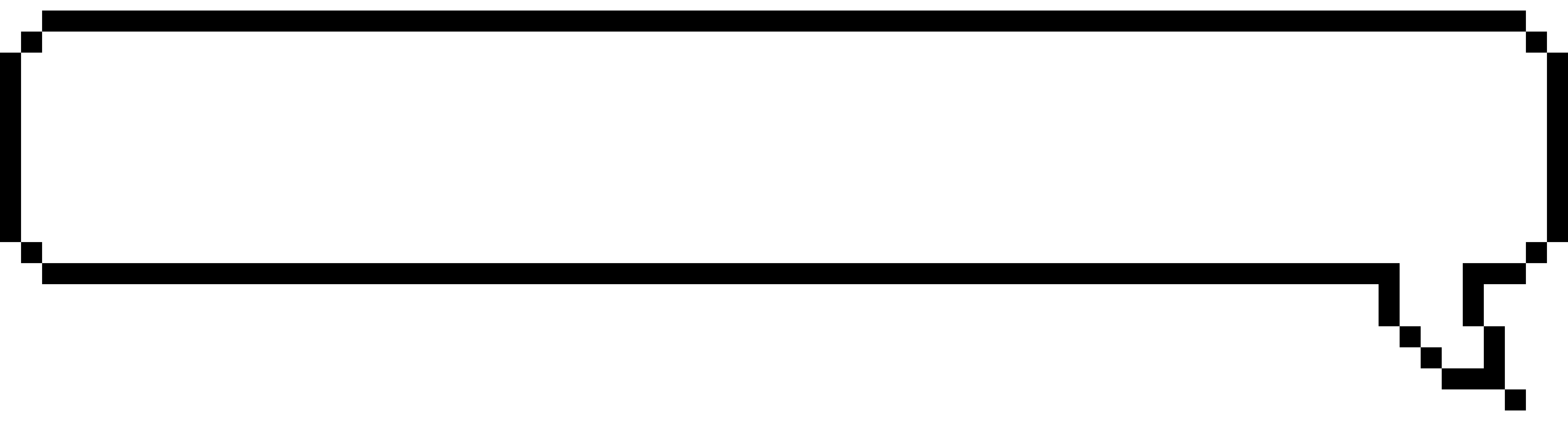 pixel speech bubble long