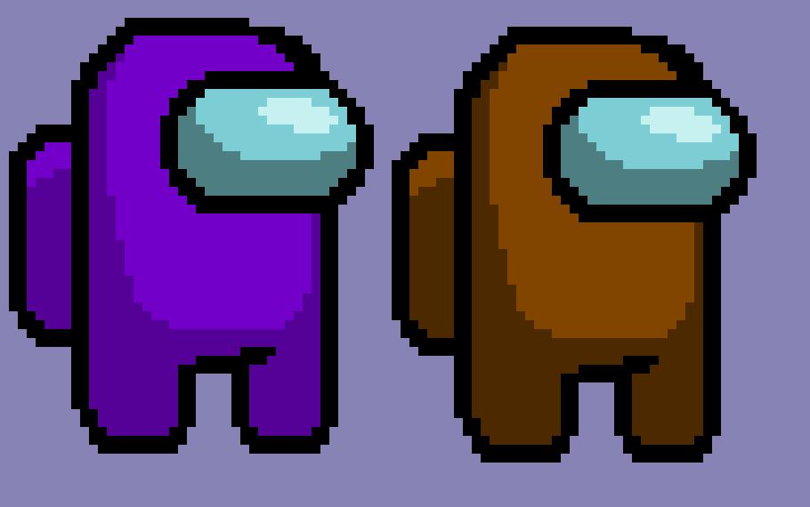 AMONG US 10 colors Part 2: Purple and Brown