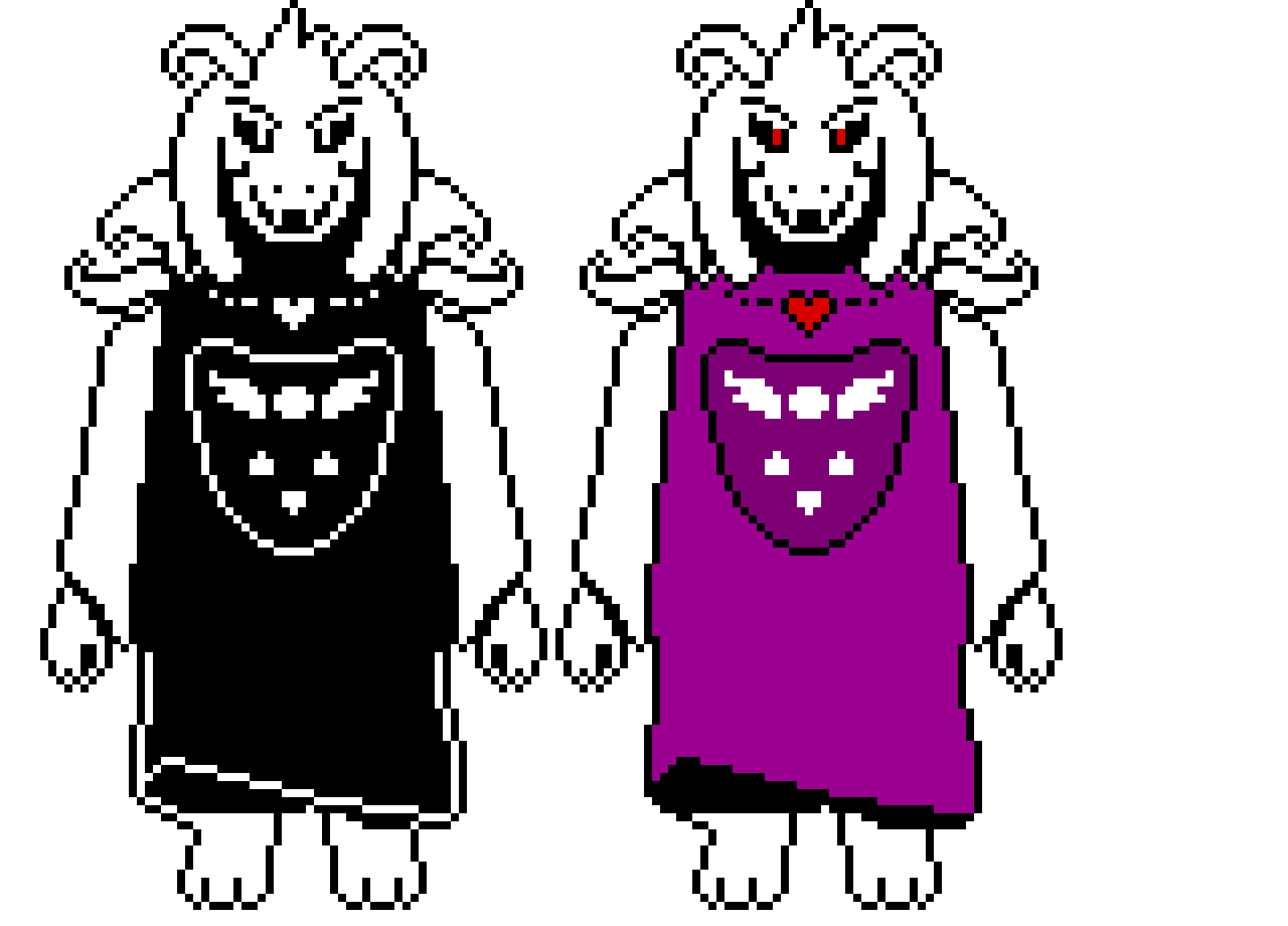 Asriel Dreemurr (Colored & Uncolored) KamuiSenketsu