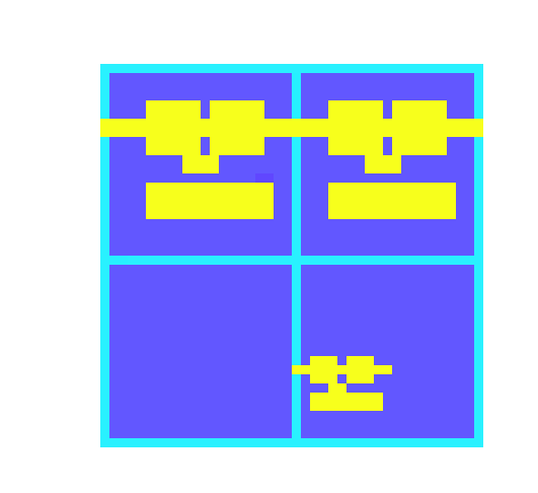 [db1555] square pixel quilt  