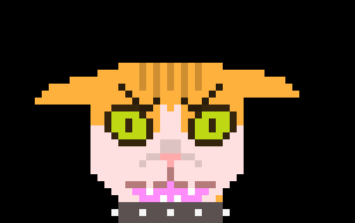 [d0027a] **attacks the pink-haired robot with all the energy he has**-George da cat