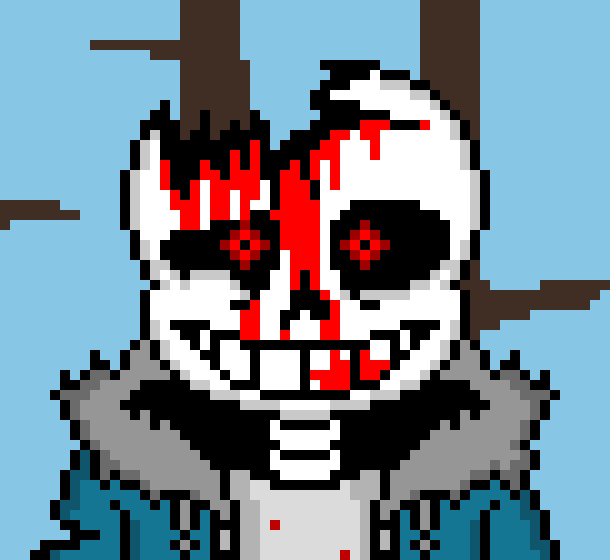 Exterminating. *(Demented attacks the neko chara.) -Horrortale Sans