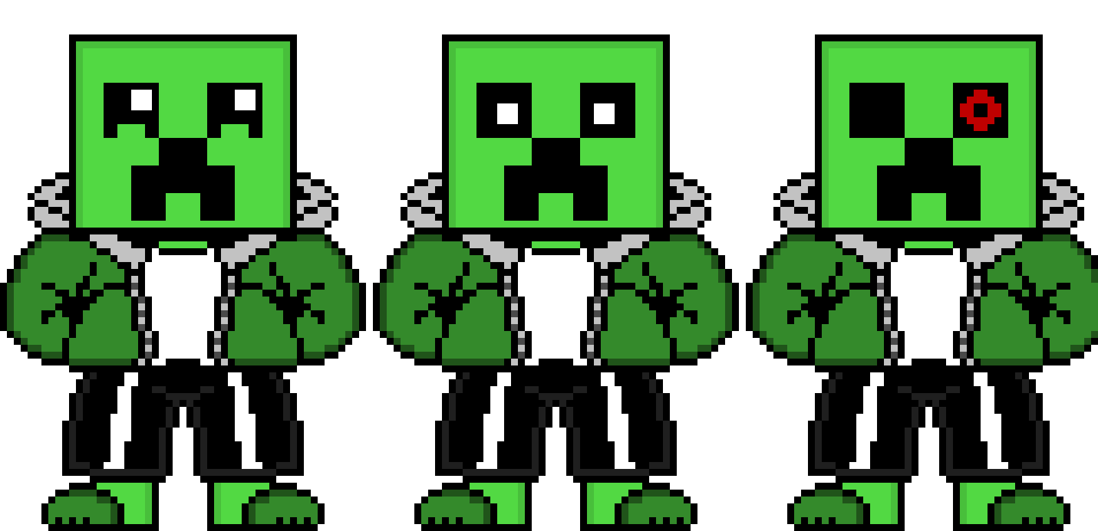 [fa7f92] MineTale Creeper Sans New Sprite.