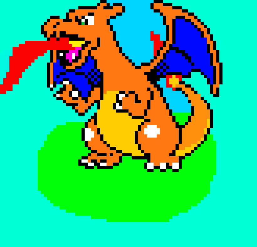 [9664c4] Charizard use flame thrower
