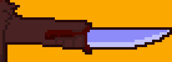 ( There a blade, or knife. If its a sword then well the canvas is a bit small. )