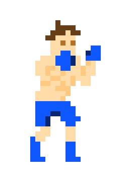 [4a2772] blue boxer idle