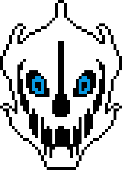 [e96122] Gaster Blaster With Blue Eyes