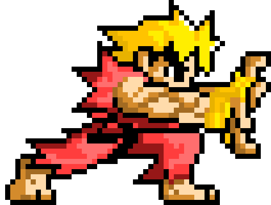 [9664c4] Pixel_Ken_Hadoken_Pose (completed)