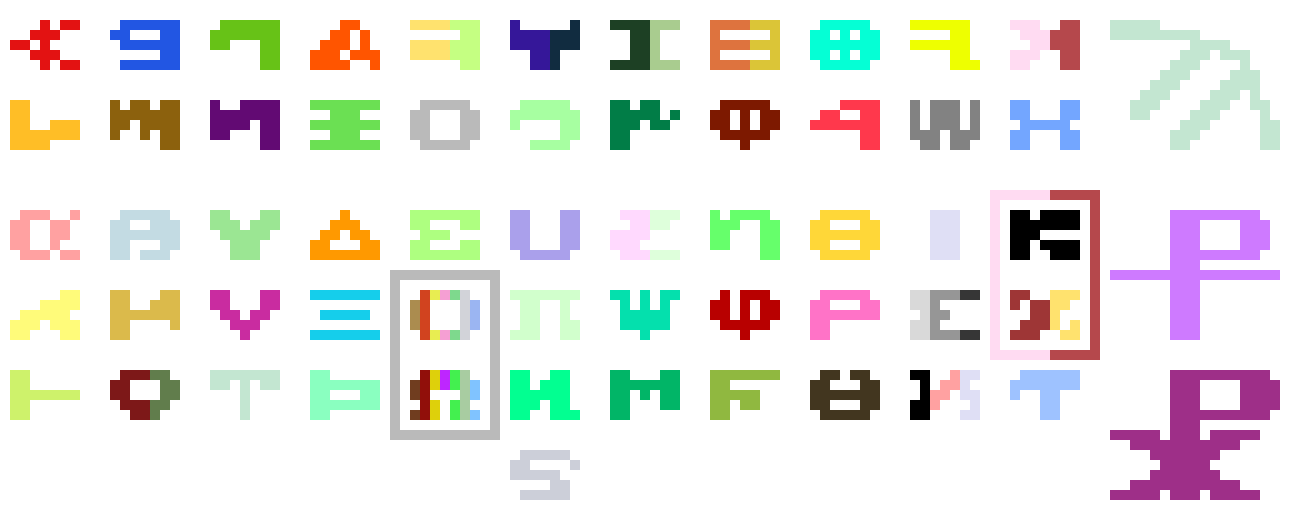 [8cea6b] added modern sampi and genuinely realized that i made Kaph, Taw, Kappa and Tau a 6x5 instead of a 7x5