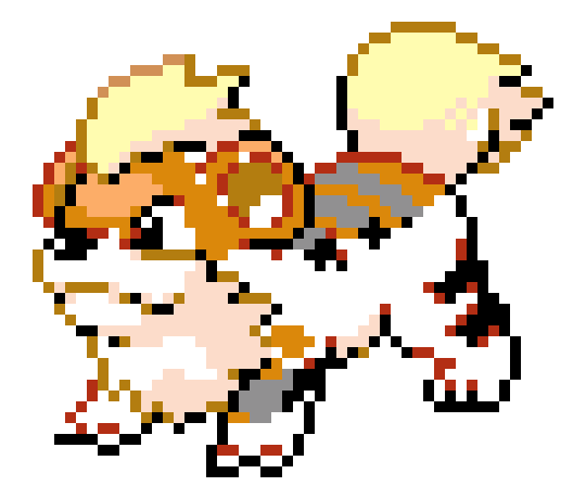 [9664c4] Growlithe Pixel Art