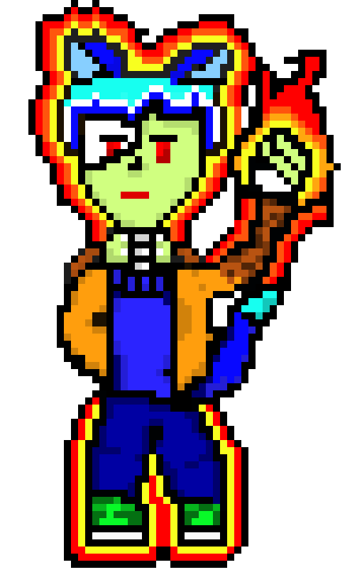 hey gunther... if it isnt a problem... can you shade my shoes and my lower pants getting burned on sprite 3?