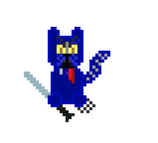 [4033bd] Blue Cat with one pronged fork