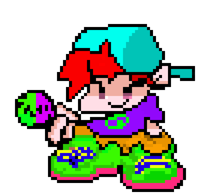 [88558f] Pixel art Bf fnf Idle Fin