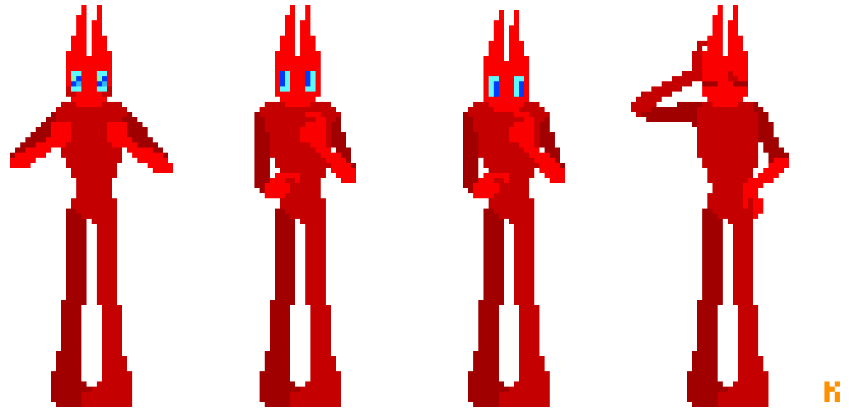 [320afa] guess whos back gang. true to my word most of my time offline has been spend coding. anyways. heres some K talk sprites, i posted them on main already but i wanna hear yalls thoughts.