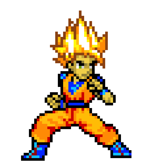 Goku SSJ Pixel Art