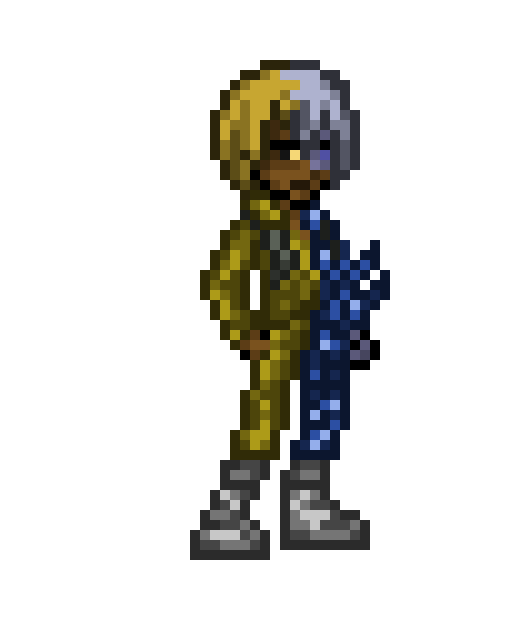 [6c26bc] Seth Llowalt/Cryo-Volt - MHA OC Hero OC Idle Sprite (Alt. Hero Costume)