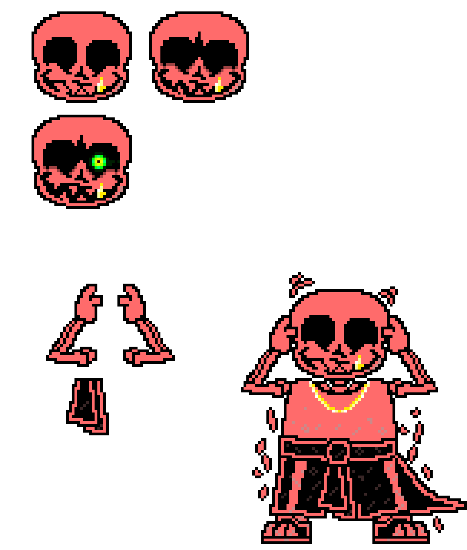 [169ec9] ShiKoYa22Dustfell Sprite Sheet Bad Time