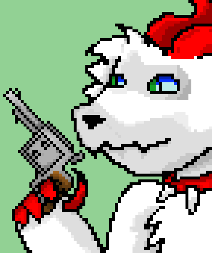 [95be89] -Terrie, maybe redrawing, but that doesn`t mean he can`t silently check up... And he maybe drawing but he has the revolver in paw, and is ready to shoot-