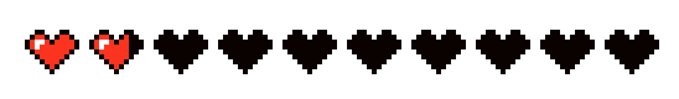 [3de3e6] Minecraft health bar. 