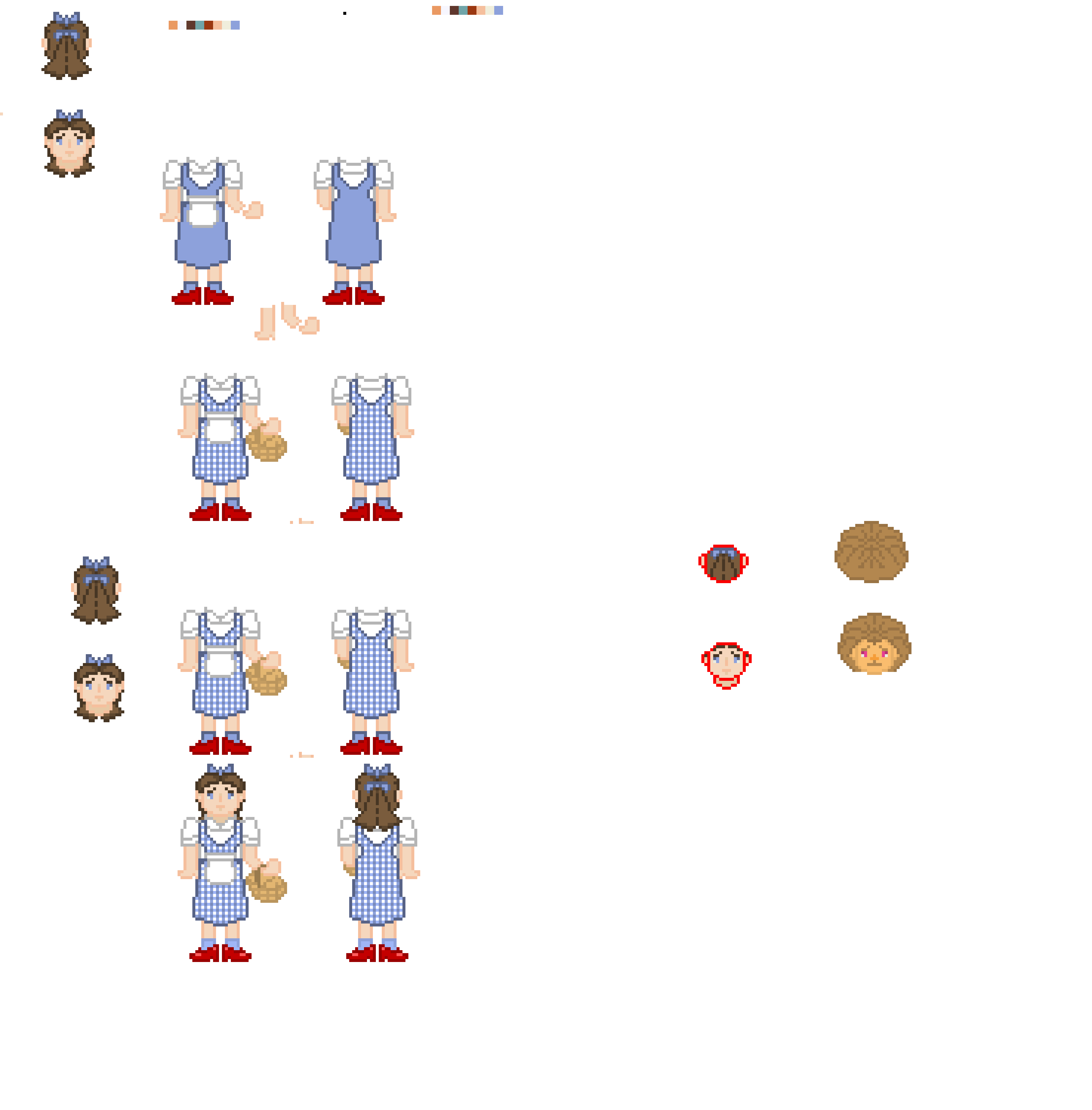 Character models Dorothy gale and the lion