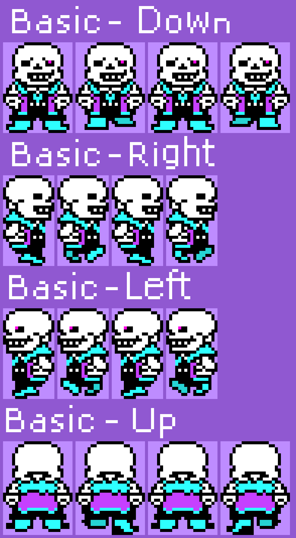 UnderLust Sans Sprite Sheet