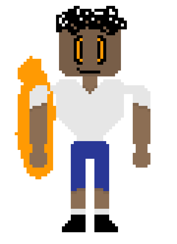 [2fcb16] *His hand catches fire*