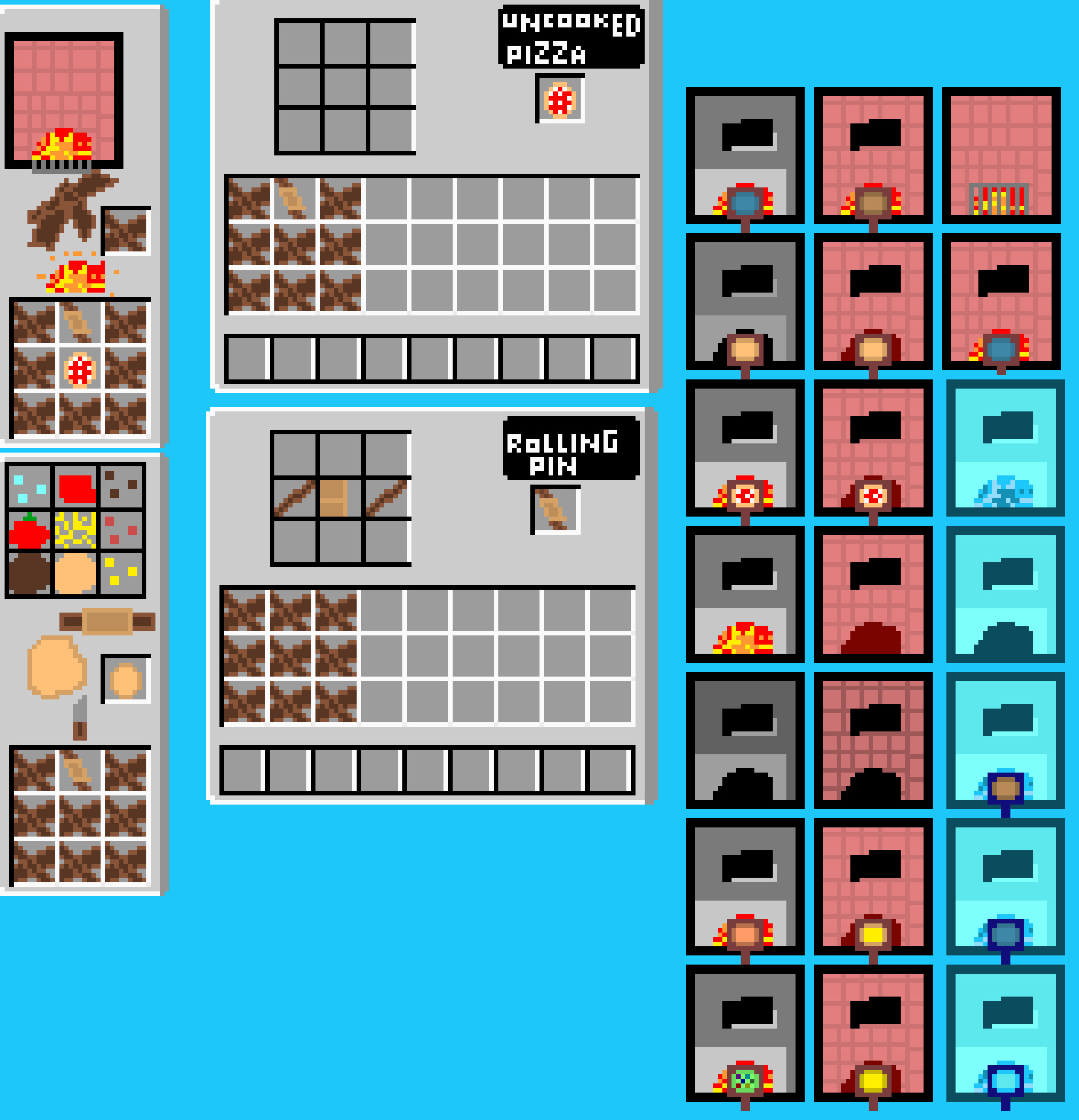 [c4081a] pizza and rolling pin and brick furnace [the word farnes bothered me]