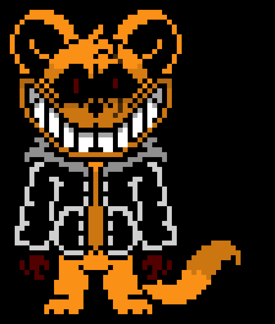 [6c26bc] Tom and Jerry/Mousetale OC - Drew the Mousewolf Hybrid (Tom's Basement Style (Battle Sprite)) (V1.75) (Crazed Mode) (Colored Version)