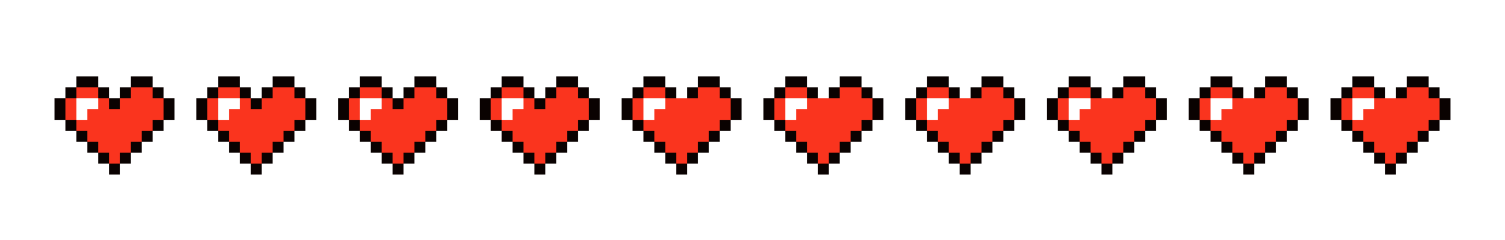 Minecraft health bar. 