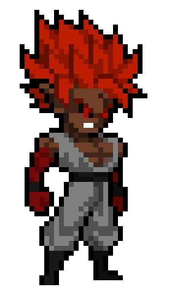[6c26bc] Saku, the Saiyan/Demon Hybrid (Demonic SSJ2 Form) - DBZ OC