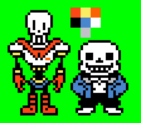 [a7d5b9] Papyrus and Sans (Undertale)
