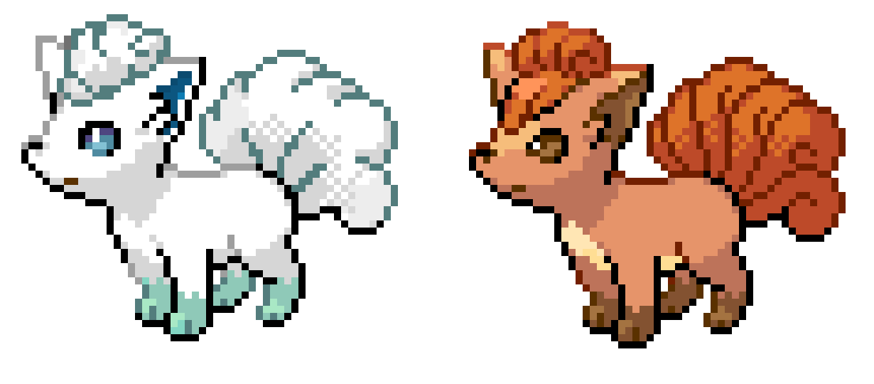 [9664c4] Alola Vulpix and Normal Vulpix