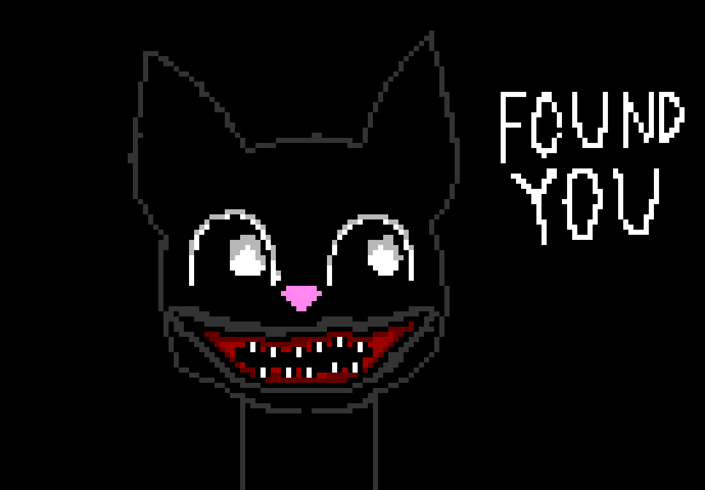 Cartoon Cat plays Hide and Seek in the dark.