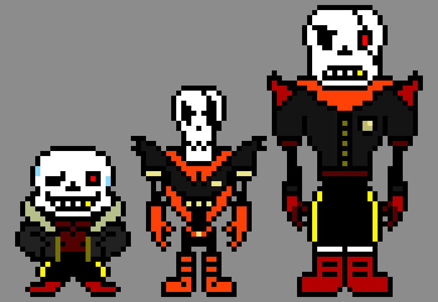 [9664c4] Underfell Sans, Papyrus, Comic Papyrus