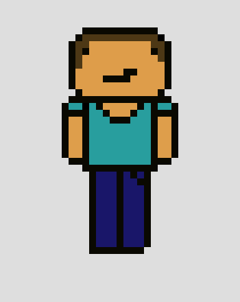 [9664c4] Pixel Steve (Round)
