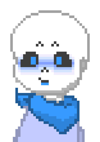 [b864cc] Blue paused looking up at Fell "What? Do you wanna share it with me?" oml- wholesome bean-