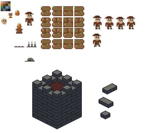[722a74] Indiana Jones + isometric bricks