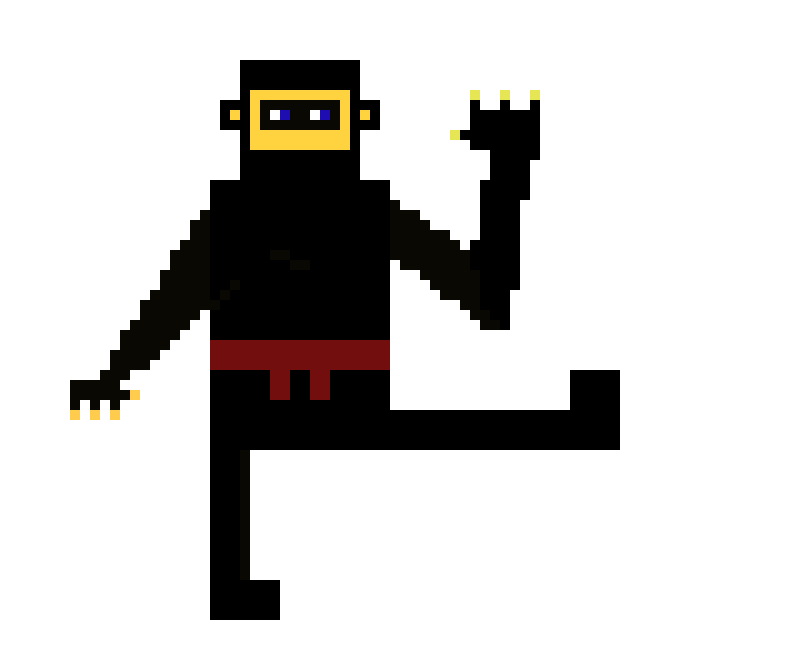 [8da107] Super Ninja Kicking Pose