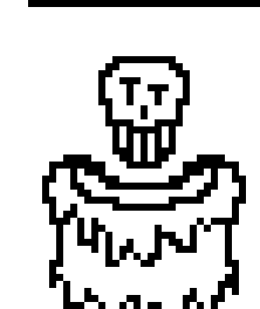 [224a35] drawing a battle body that's only the tob half that's also cut off due to it being phantom papyrus
