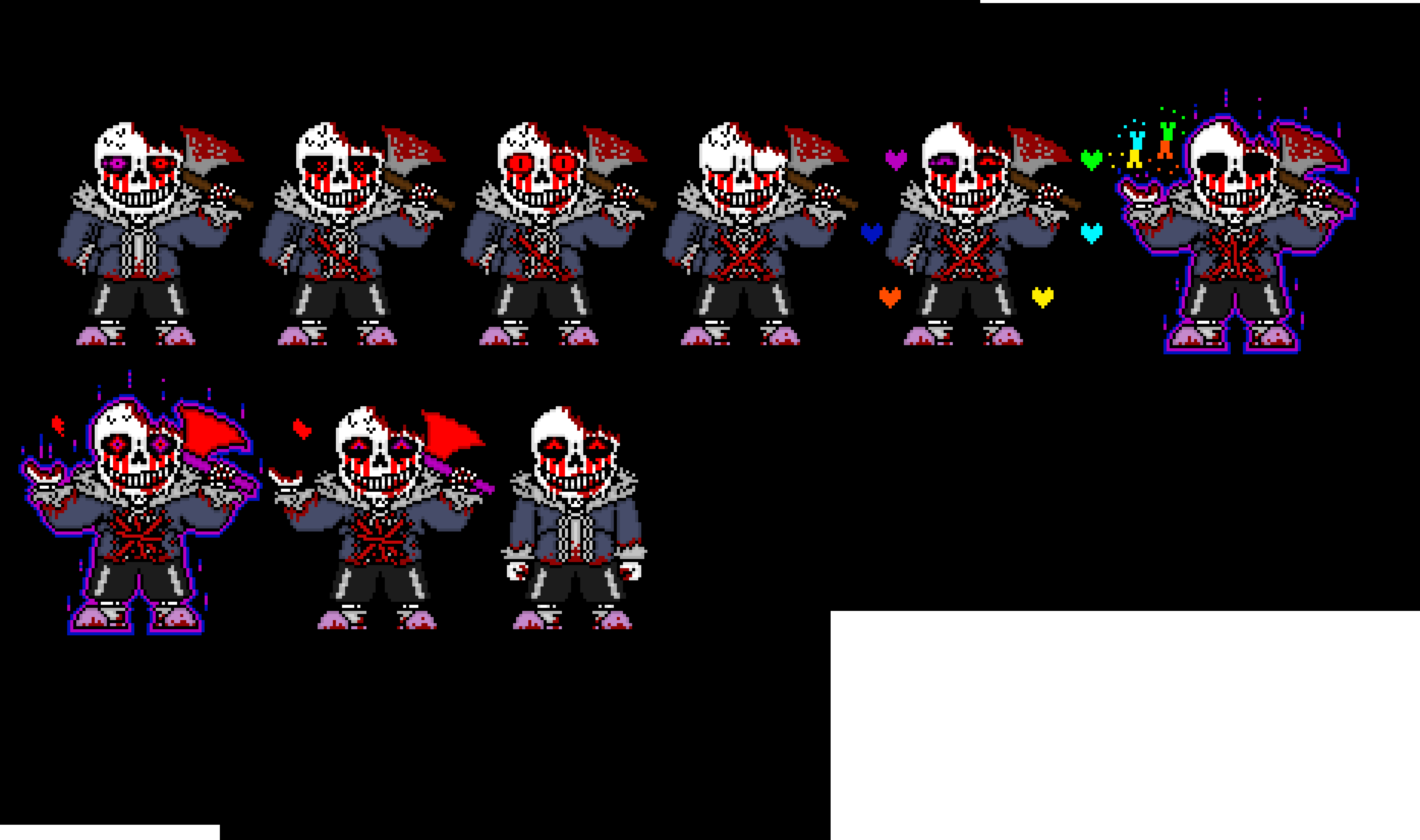 heres a god damn phase sheet of my AU