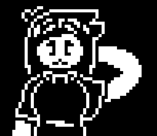 [77b851] - She sees the hole and grabs some of her hair runs to the hole and throws it in -
