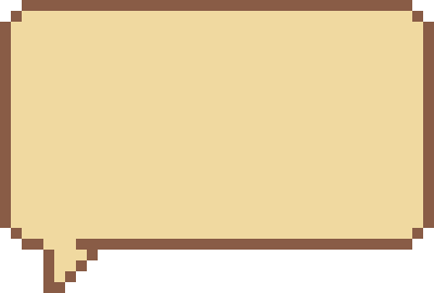 [c5f17b] Brown Speech Bubble Large Pixel