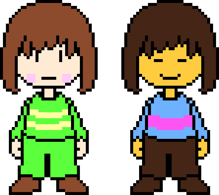 Underswap Chara and Frisk